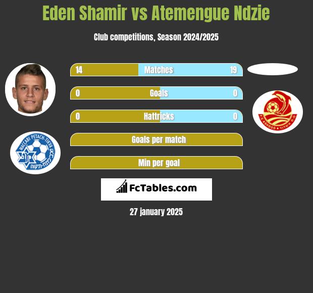 Eden Shamir vs Atemengue Ndzie h2h player stats