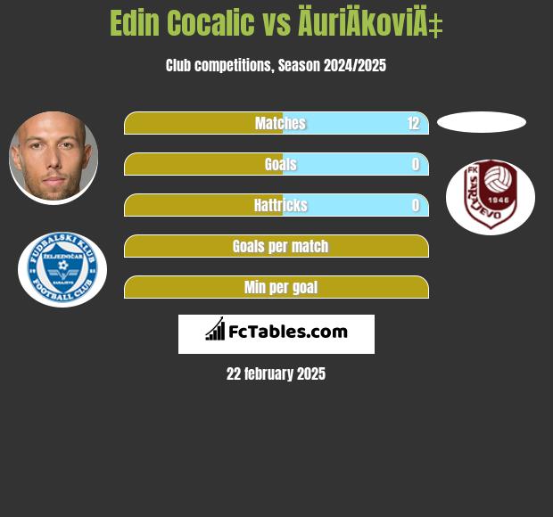 Edin Cocalic vs ÄuriÄkoviÄ‡ h2h player stats