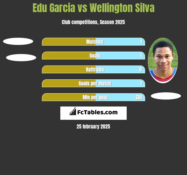 Edu Garcia vs Wellington Silva h2h player stats