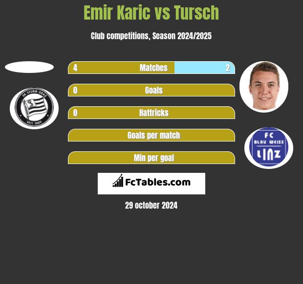 Emir Karic vs Tursch h2h player stats