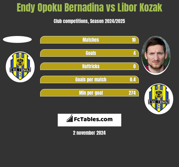 Endy Opoku Bernadina vs Libor Kozak h2h player stats