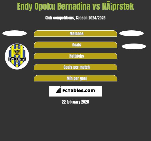 Endy Opoku Bernadina vs NÃ¡prstek h2h player stats