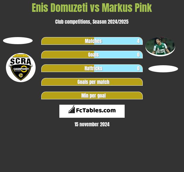 Enis Domuzeti vs Markus Pink h2h player stats