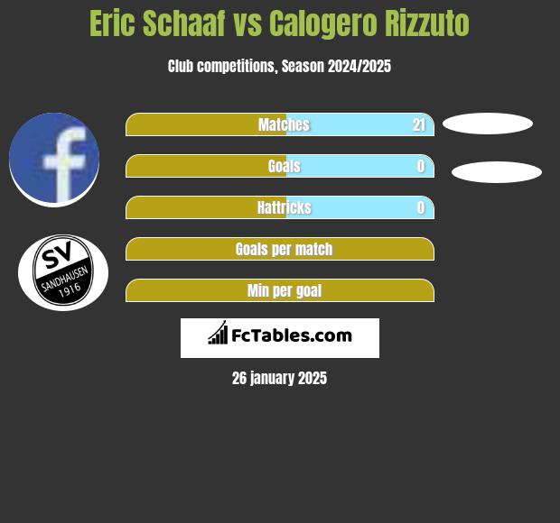 Eric Schaaf vs Calogero Rizzuto h2h player stats