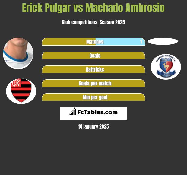 Erick Pulgar vs Machado Ambrosio h2h player stats