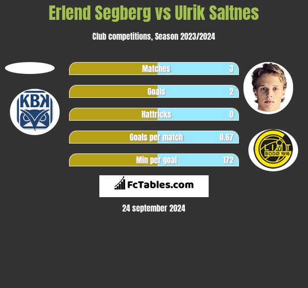 Erlend Segberg vs Ulrik Saltnes h2h player stats