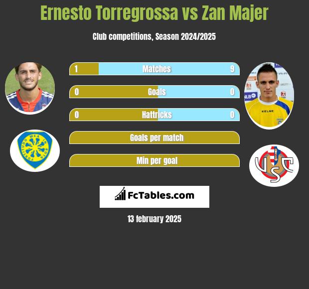 Ernesto Torregrossa vs Zan Majer h2h player stats