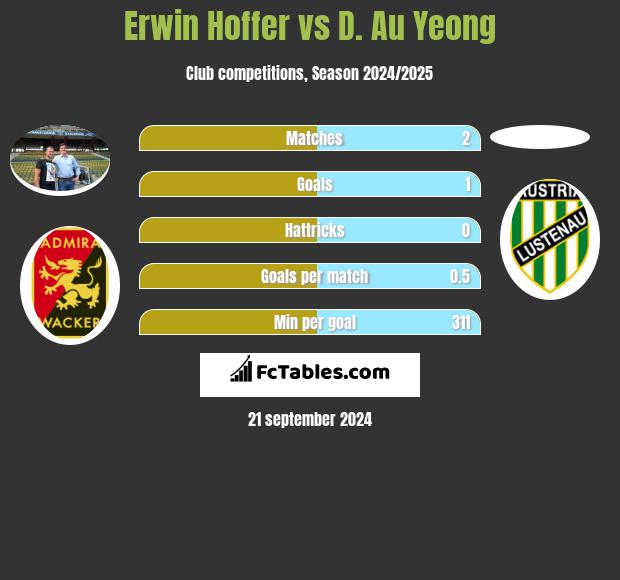 Erwin Hoffer vs D. Au Yeong h2h player stats