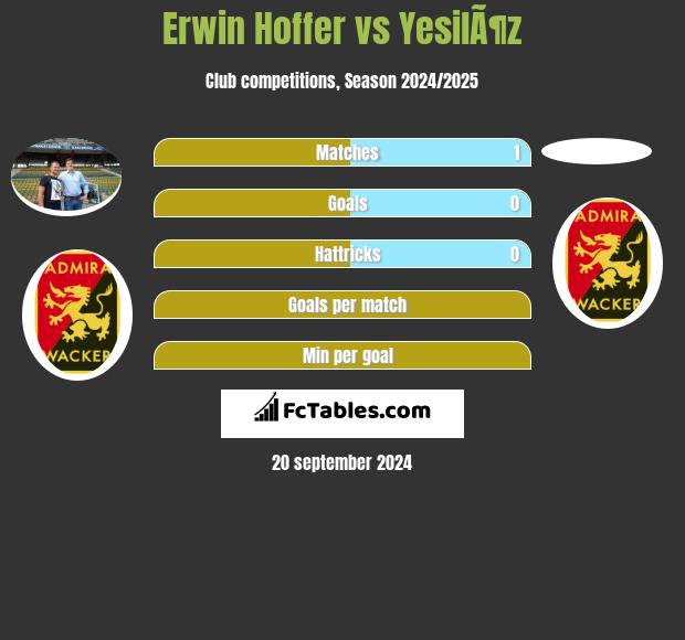 Erwin Hoffer vs YesilÃ¶z h2h player stats