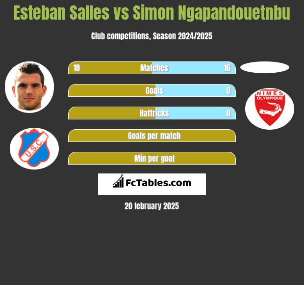 Esteban Salles vs Simon Ngapandouetnbu h2h player stats