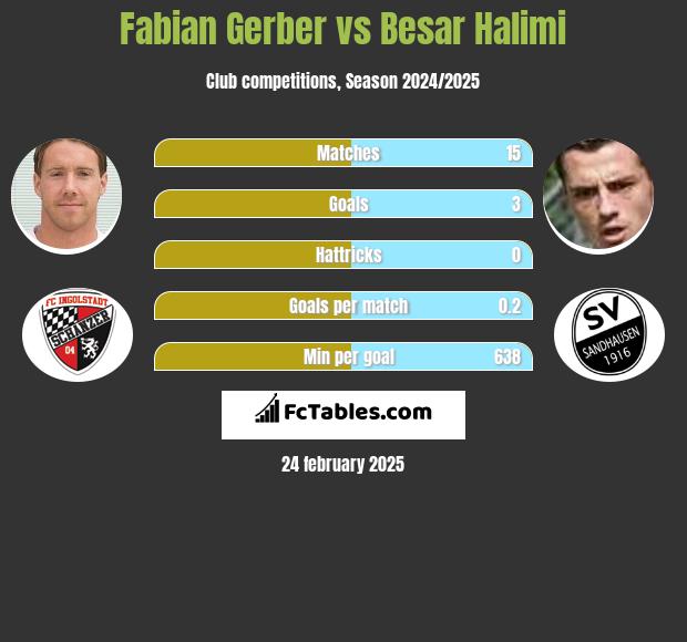 Fabian Gerber vs Besar Halimi h2h player stats