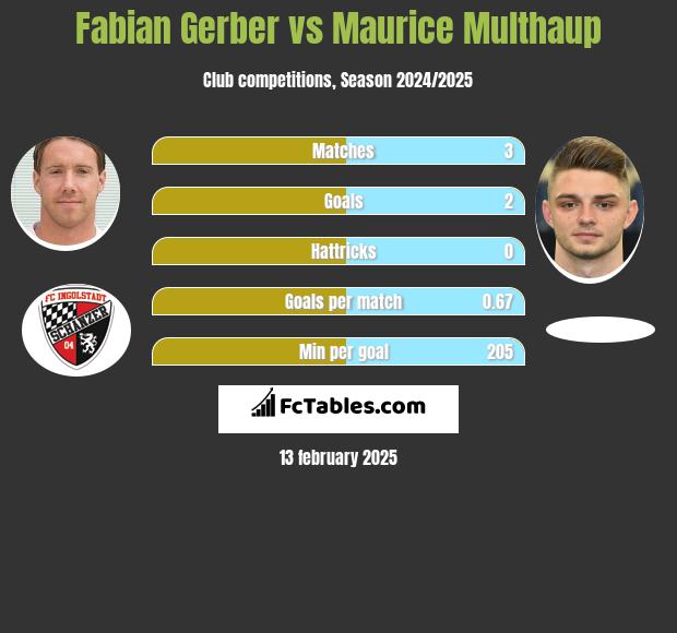 Fabian Gerber vs Maurice Multhaup h2h player stats