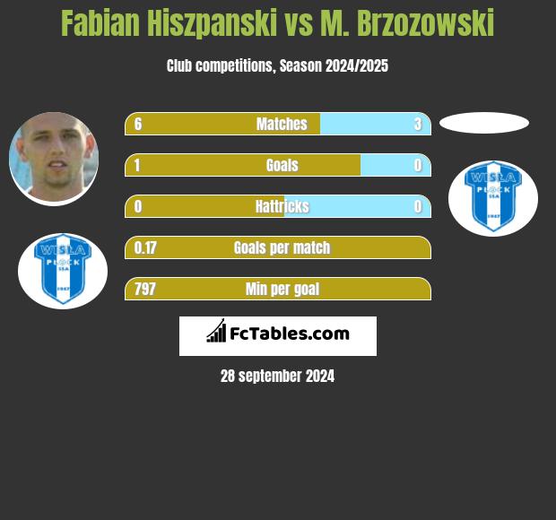 Fabian Hiszpanski vs M. Brzozowski h2h player stats