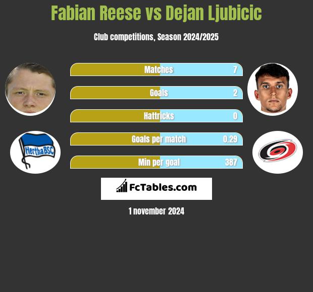 Fabian Reese vs Dejan Ljubicic h2h player stats