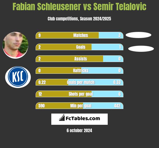 Fabian Schleusener vs Semir Telalovic h2h player stats