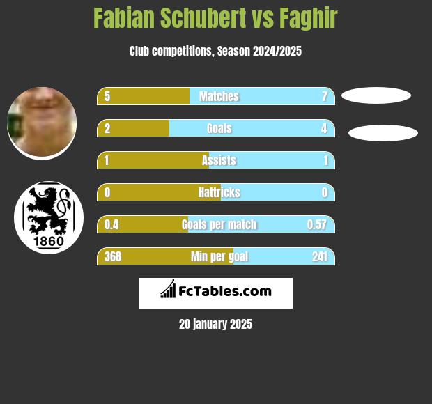 Fabian Schubert vs Faghir h2h player stats