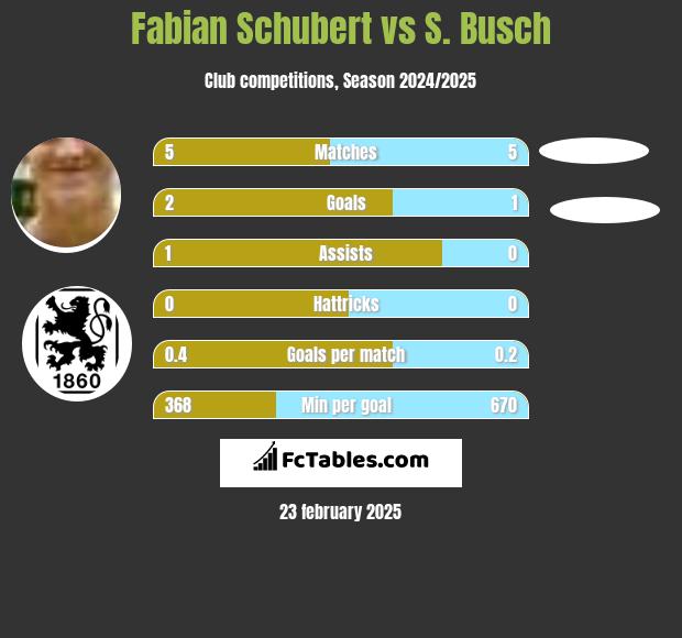 Fabian Schubert vs S. Busch h2h player stats