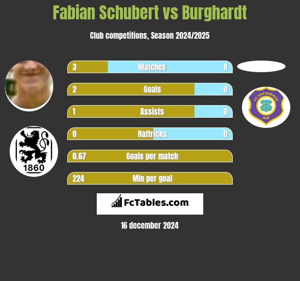 Fabian Schubert vs Burghardt h2h player stats