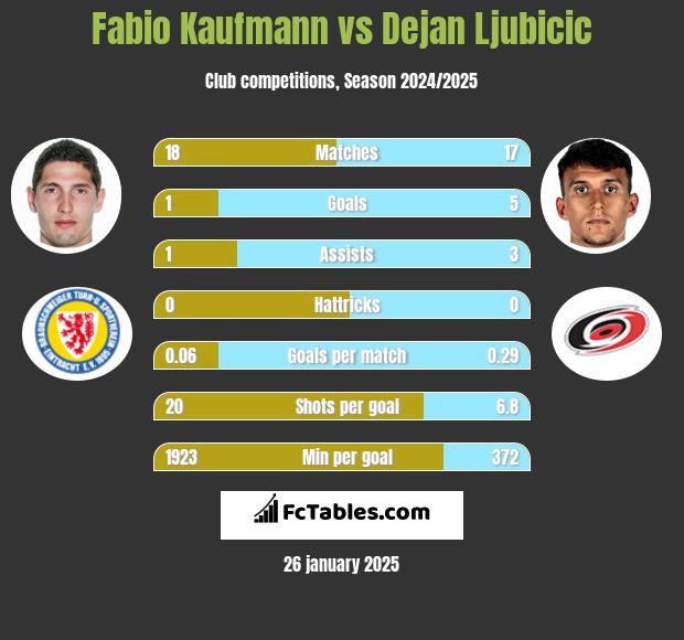 Fabio Kaufmann vs Dejan Ljubicic h2h player stats