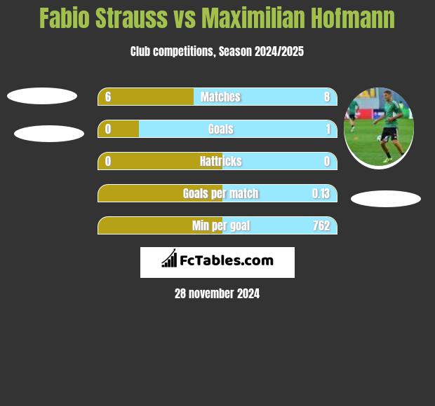 Fabio Strauss vs Maximilian Hofmann h2h player stats