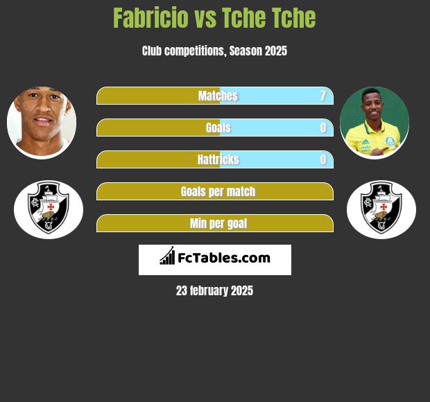 Fabricio vs Tche Tche h2h player stats