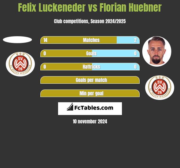 Felix Luckeneder vs Florian Huebner h2h player stats