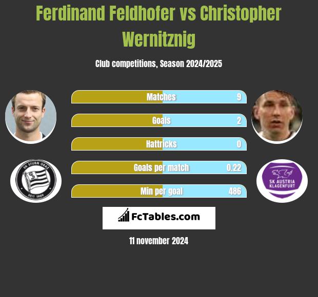 Ferdinand Feldhofer vs Christopher Wernitznig h2h player stats