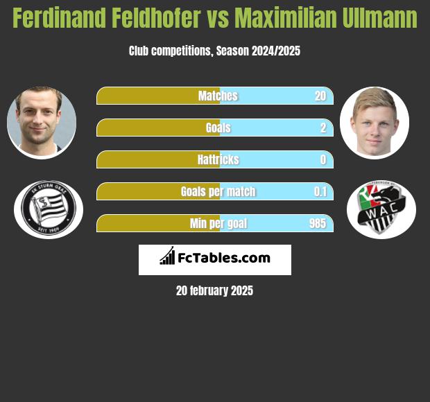 Ferdinand Feldhofer vs Maximilian Ullmann h2h player stats