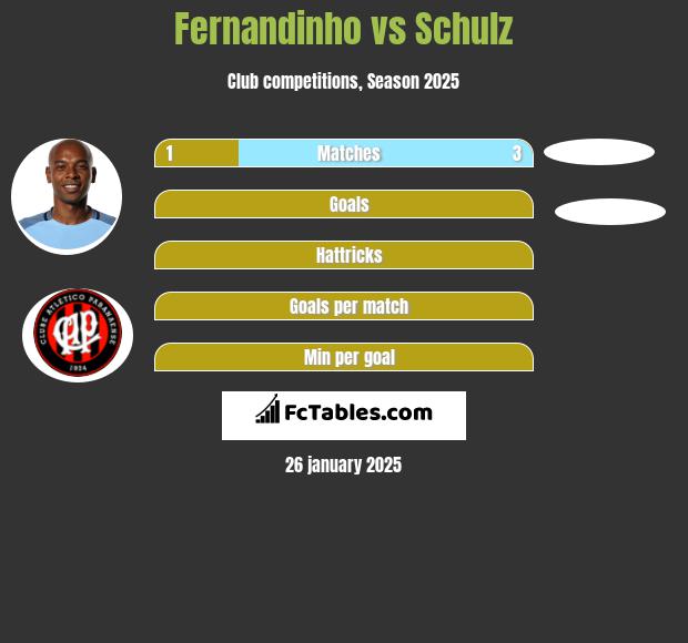 Fernandinho vs Schulz h2h player stats