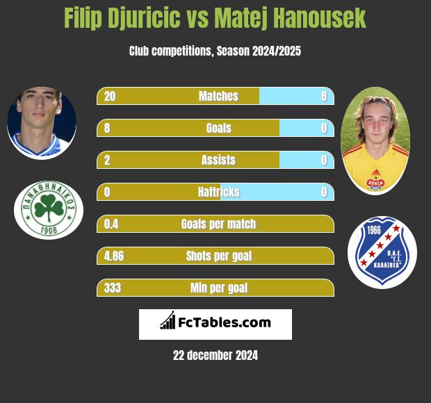 Filip Djuricic vs Matej Hanousek h2h player stats