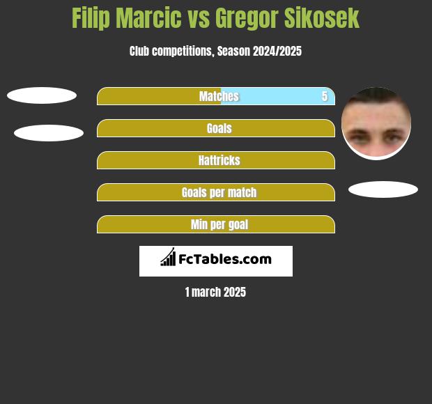 Filip Marcic vs Gregor Sikosek h2h player stats