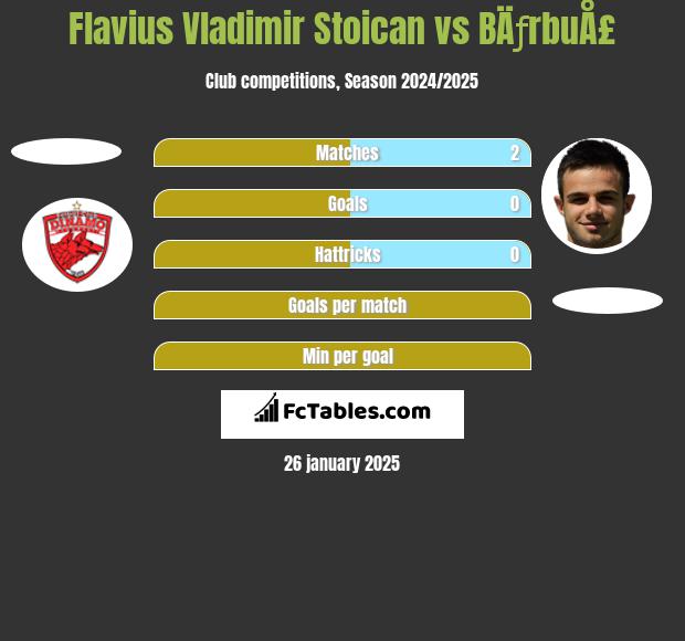 Flavius Vladimir Stoican vs BÄƒrbuÅ£ h2h player stats