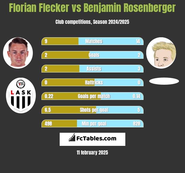 Florian Flecker vs Benjamin Rosenberger h2h player stats