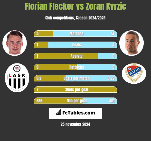 Florian Flecker vs Zoran Kvrzic h2h player stats