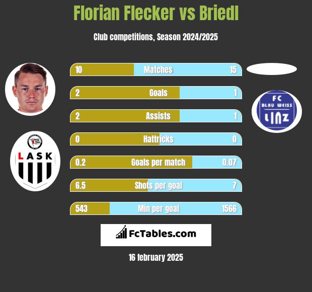 Florian Flecker vs Briedl h2h player stats