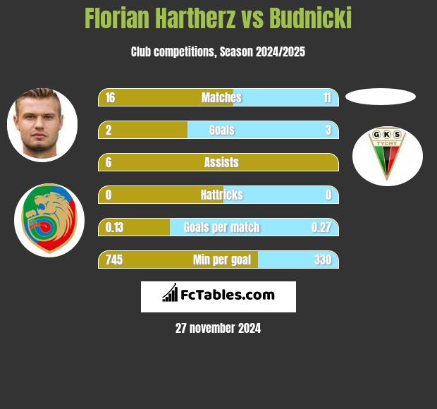 Florian Hartherz vs Budnicki h2h player stats