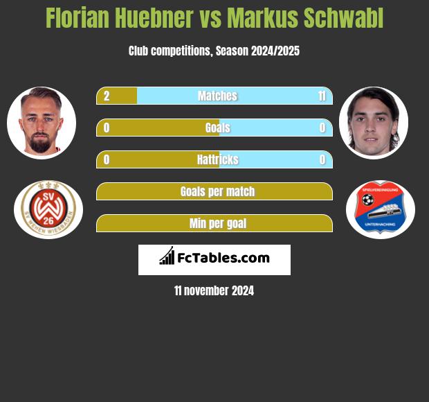 Florian Huebner vs Markus Schwabl h2h player stats