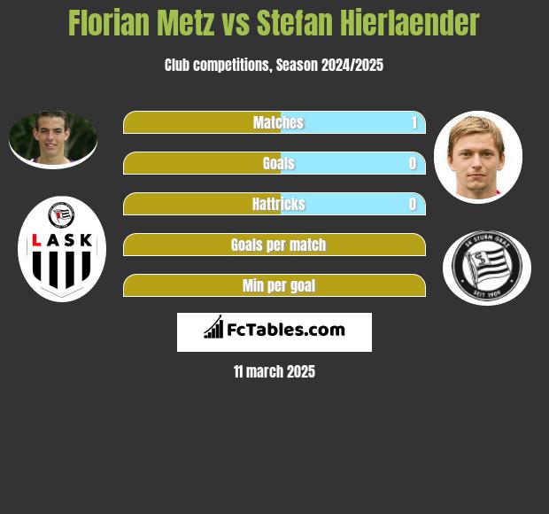 Florian Metz vs Stefan Hierlaender h2h player stats