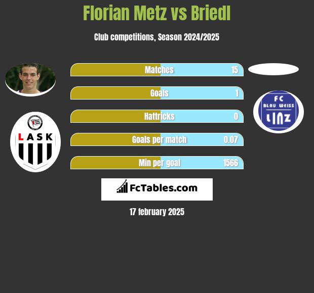 Florian Metz vs Briedl h2h player stats