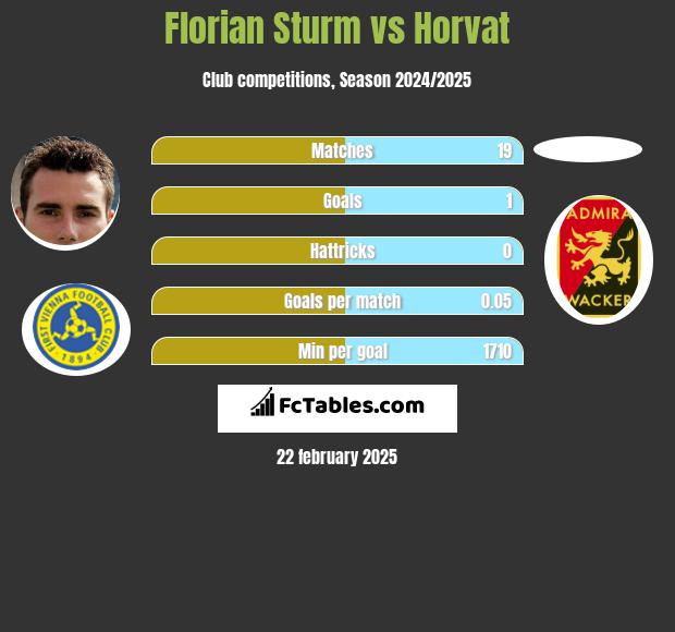 Florian Sturm vs Horvat h2h player stats