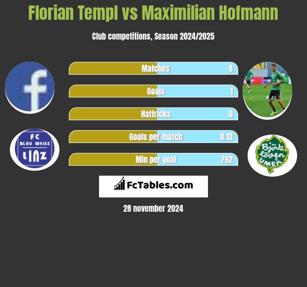 Florian Templ vs Maximilian Hofmann h2h player stats