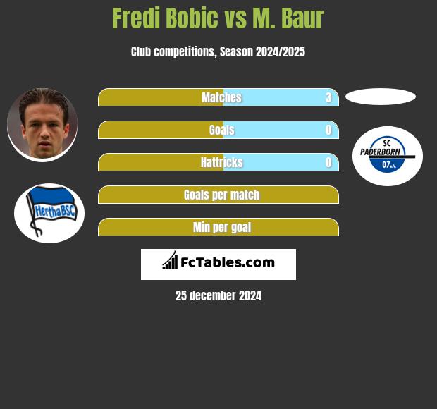 Fredi Bobic vs M. Baur h2h player stats