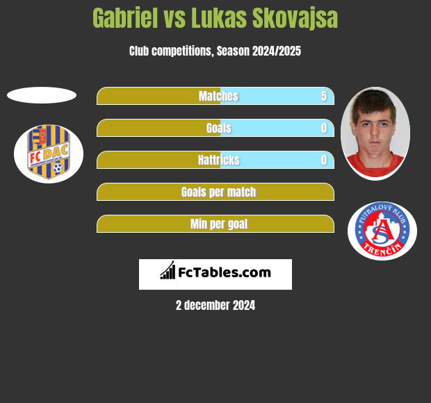 Gabriel vs Lukas Skovajsa h2h player stats