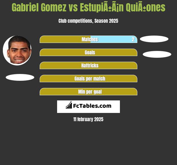 Gabriel Gomez vs EstupiÃ±Ã¡n QuiÃ±ones h2h player stats