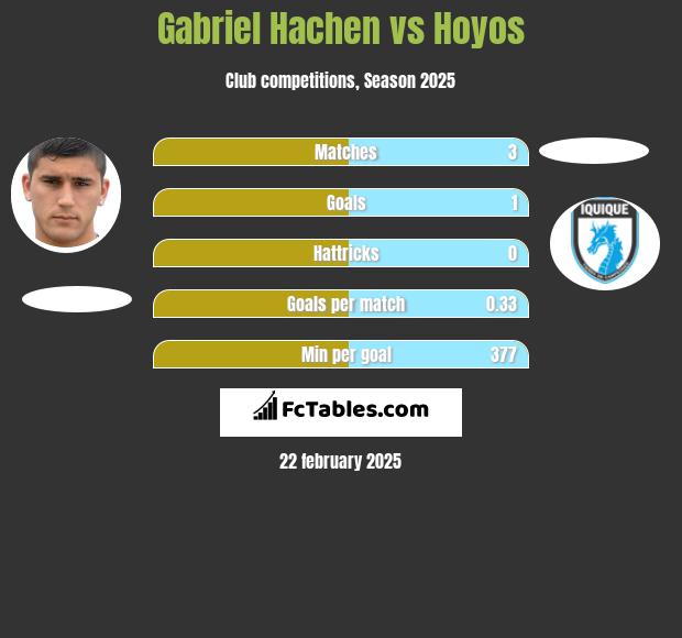 Gabriel Hachen vs Hoyos h2h player stats