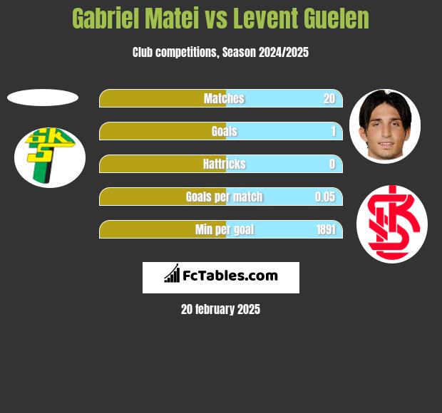 Gabriel Matei vs Levent Guelen h2h player stats