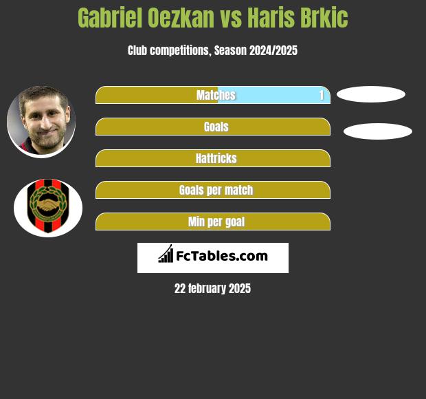 Gabriel Oezkan vs Haris Brkic h2h player stats