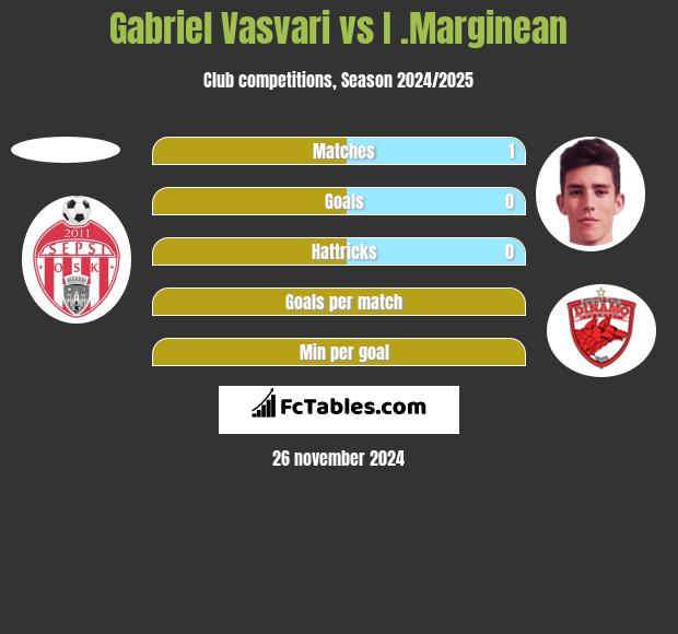 Gabriel Vasvari vs I .Marginean h2h player stats