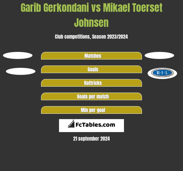 Garib Gerkondani vs Mikael Toerset Johnsen h2h player stats