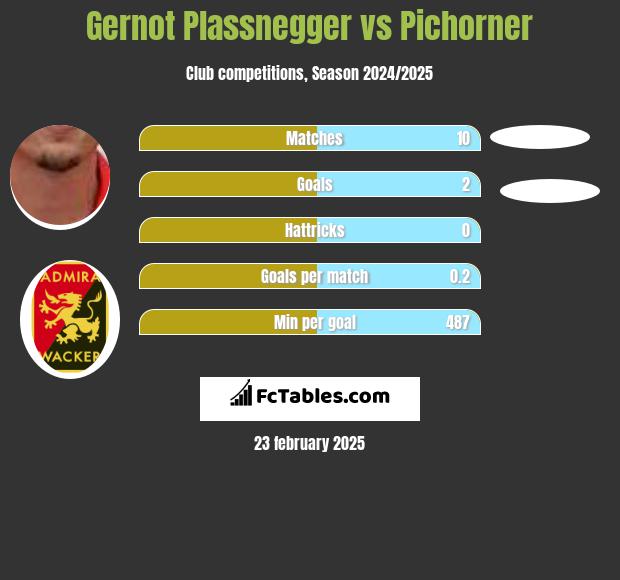 Gernot Plassnegger vs Pichorner h2h player stats